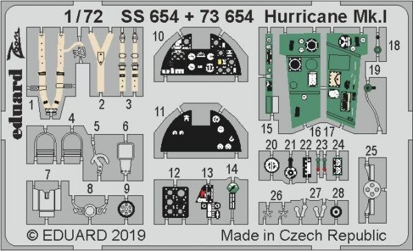 Eduard SS654 Hurricane Mk. I 1/72 ARMA HOBBY