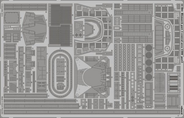 Eduard 53083 Bismarck part 4 - central area 1/200  TRUMPETER