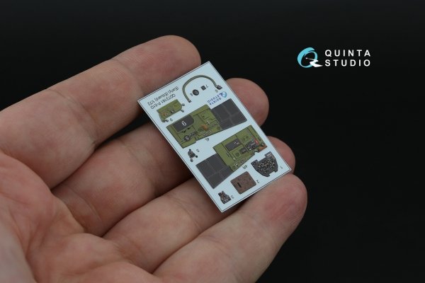 Quinta Studio QD72181 P-51D Mustang Early 3D-Printed &amp; coloured Interior on decal paper (Eduard) 1/72