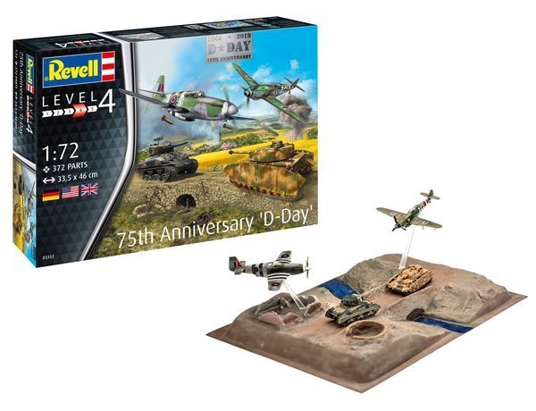 Revell 03352 75 th Anniversary D-Day Set (diorama i cztery modele) 1/72
