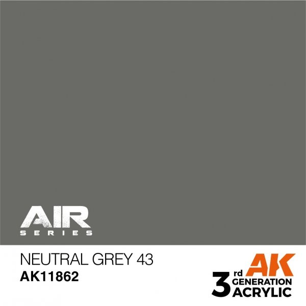 AK Interactive AK11862 NEUTRAL GREY 43 – AIR 17 ml