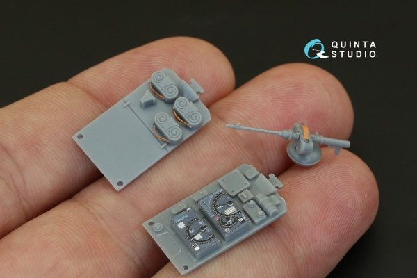 Quinta Studio QD48078 Fi-156 3D-Printed &amp; coloured Interior on decal paper (for Tamiya kit) 1/48