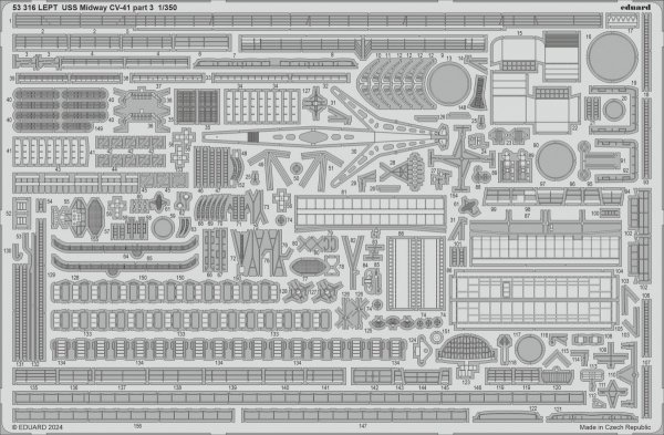 Eduard 53316 USS Midway CV-41 part 3 TRUMPETER 1/350