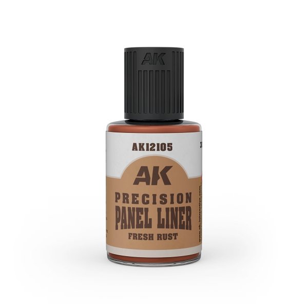 AK Interactive AK12105 FRESH RUST - PRECISION PANEL LINER 30ml