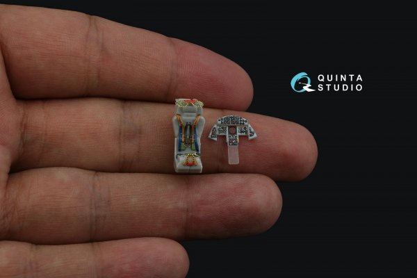 Quinta Studio QD72100 F-104G 3D-Printed &amp; coloured Interior on decal paper (Hasegawa) 1/72