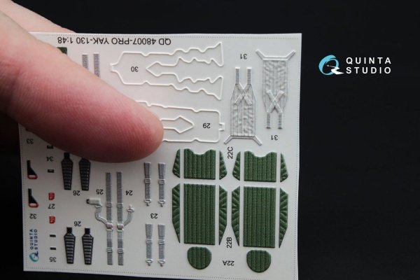 Quinta Studio QD48007 Yak-130 3D-Printed &amp; coloured Interior on decal paper (for Zvezda kits) 1/48