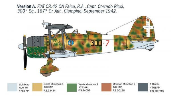 Italeri 1485 FIAT CR.42 CN Falco Night Fighter 1/72