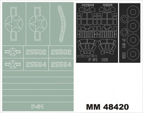 Montex MM48420 P-61A HOBBY BOSS 81730 1/48