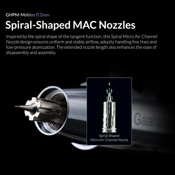 Gaahleri 40850 Premium Series GHPM-Mobius 0,2 mm Airbrush