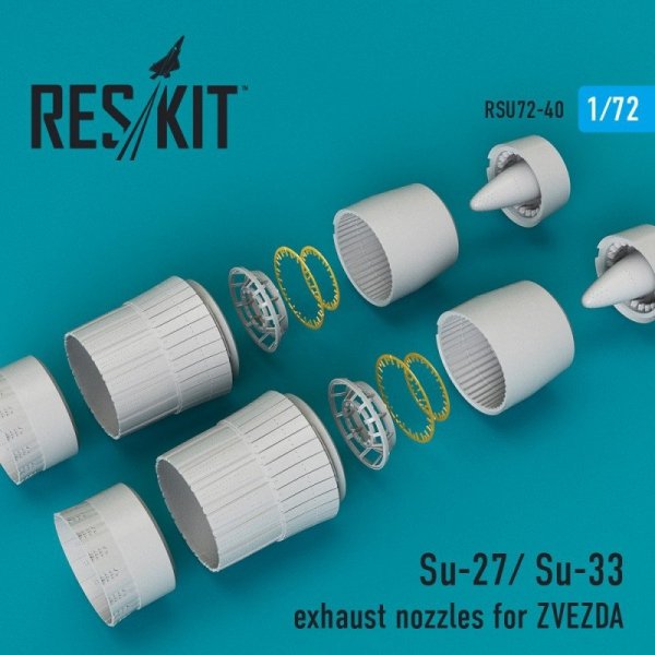 RESKIT RSU72-0040 Su-27/ Su-33 exhaust nozzles for Zvezda 1/72