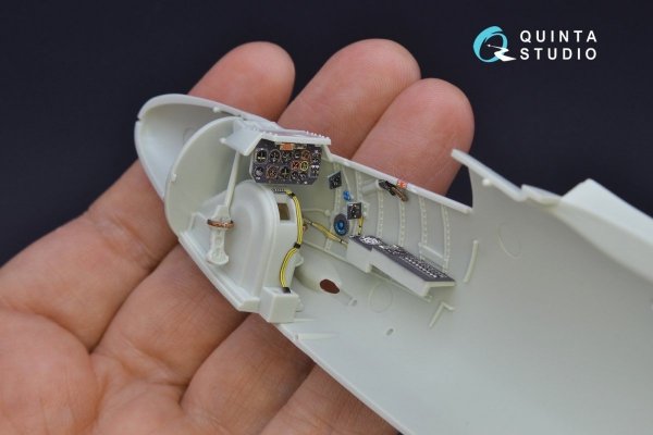 Quinta Studio QD32075 He 162 3D-Printed &amp; coloured Interior on decal paper (for Revell kit) 1/32