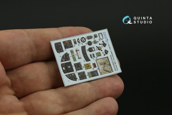 Quinta Studio QDS-48423 Fairey Fulmar Mk.I 3D-Printed &amp; coloured Interior on decal paper (Trumpeter) (Small version) 1/48