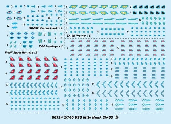 Trumpeter 06714 USS Kitty Hawk CV-63 1/700