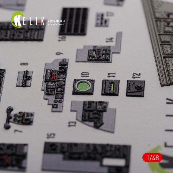 KELIK K48089 F-4J &quot;Phantom II&quot; interior 3D decals for Academy kit 1/48