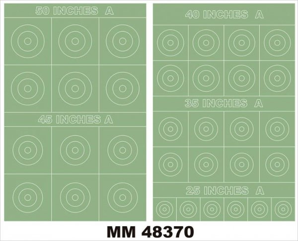 Montex MM48370 RAF ROUNDELS TYPE A 50,45,40,35,25 Inches 1/48