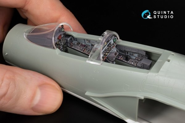 Quinta Studio QD+48488 F-4D early Phantom II 3D-Printed &amp; coloured Interior on decal paper (Academy) (with 3D-printed resin parts) 1/48