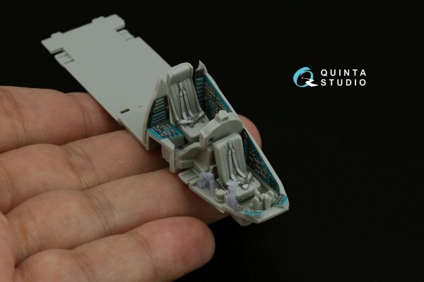 Quinta Studio QD+72184 Mi-24V 3D-Printed &amp; coloured Interior on decal paper (Hobby Boss/ARK Models) (with 3D-printed resin parts) 1/72