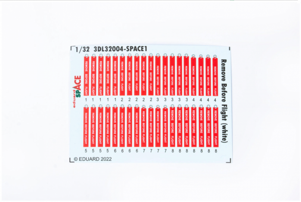 Eduard 3DL32004 Remove Before Flight (white) 1/32