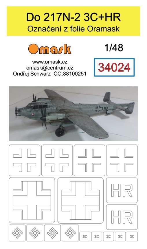Omask 34024 Do 217N-2 (3C+HR) 1/48