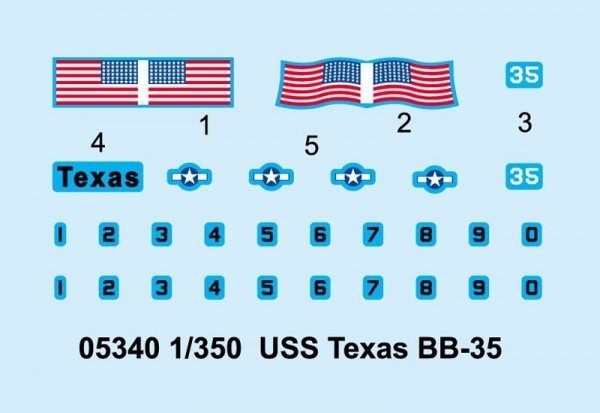 Trumpeter 05340 USS Texas BB-35