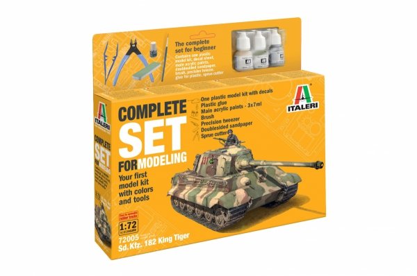 Italeri 72005 Sd. Kfz. 182 King Tiger - Complete Set For Modeling - Starter kit 1/72