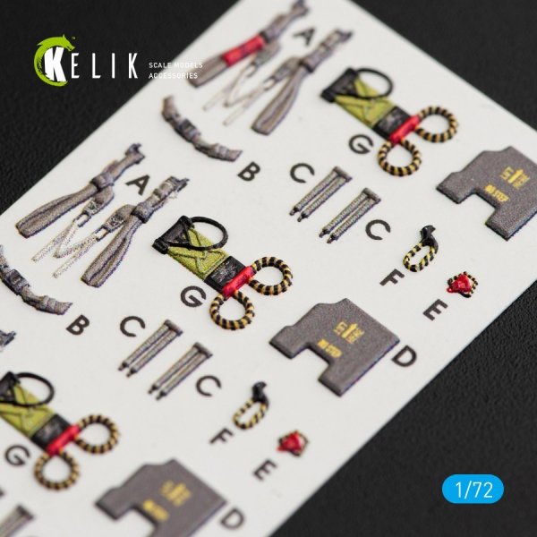 KELIK K72032 F-4EJ KAI &quot;PHANTOM II&quot; INTERIOR 3D DECALS FOR HASEGAWA KIT 1/72