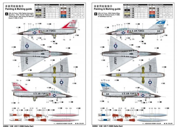 Trumpeter 02892 F-106B Delta Dart (1:48)