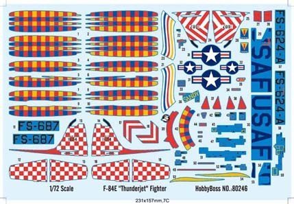 Hobby Boss 80246 F-84E Thunderjet Fighter (1:72)