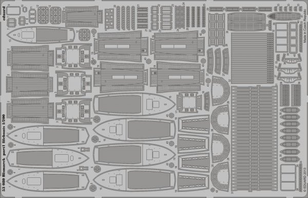 Eduard 53080 Bismarck part 1 - lifeboats 1/200  TRUMPETER 