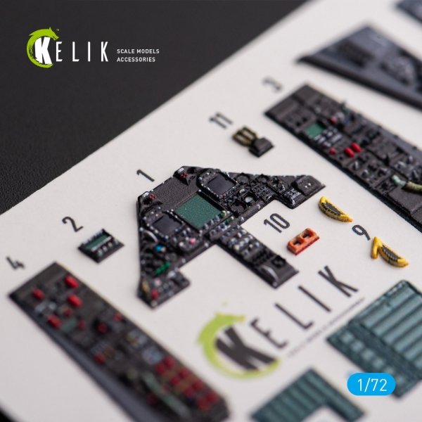 Kelik K72171 F-117A NIGHTHAWK - interior 3D decals for Academy kit (1/72)