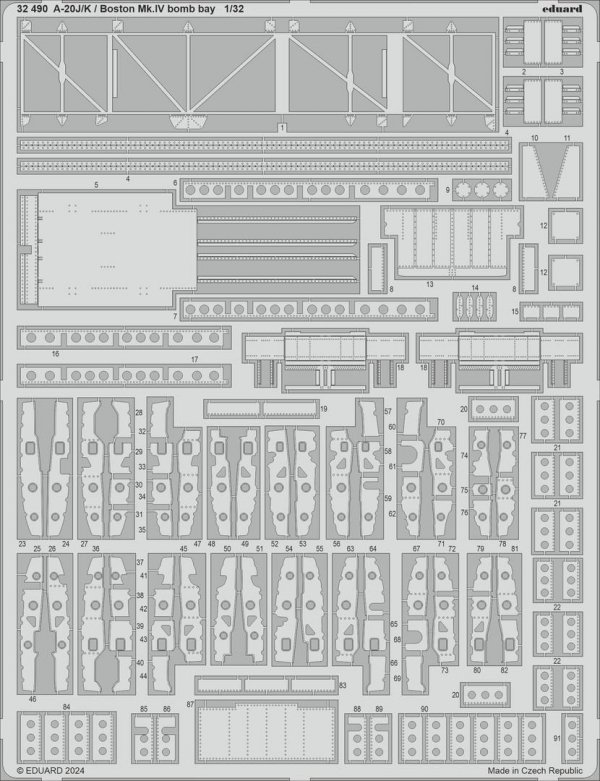 Eduard 32490 A-20J/ K / Boston Mk. IV bomb bay HONG KONG MODELS 1/32