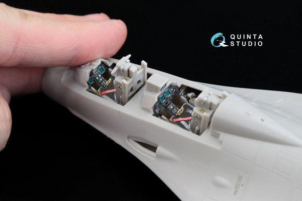 Quinta Studio QD48046 F-16I 3D-Printed &amp; coloured Interior on decal paper (for Hasegawa kit) 1/48