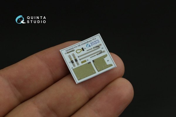 Quinta Studio QD48259 F/A-18E 3D-Printed &amp; coloured Interior on decal paper (HobbyBoss) 1/48