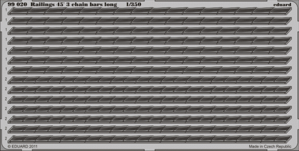 Eduard 99020 Railings 45´ 3 chain bars long 1/350