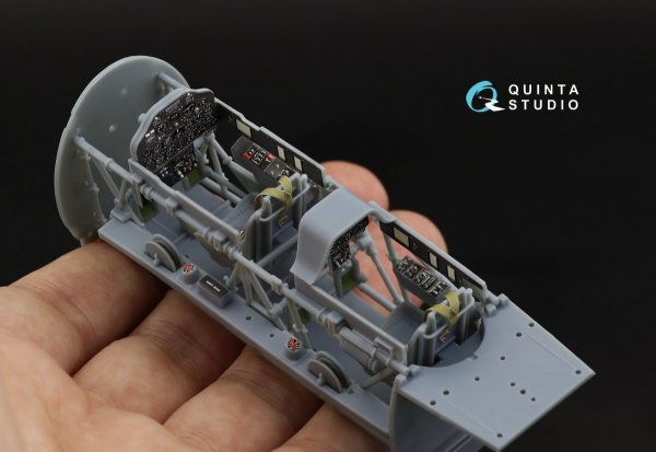 Quinta Studio QD32102 T-6G 3D-Printed coloured Interior on decal paper (Kitty Hawk) 1/32