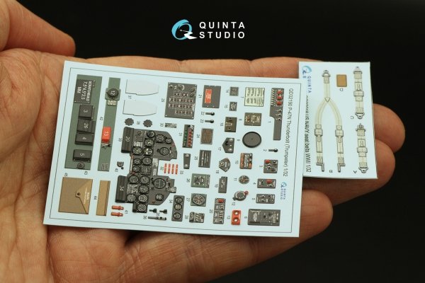 Quinta Studio QD32190 P-47N Thunderbolt 3D-Printed coloured Interior on decal paper (Trumpeter) 1/32