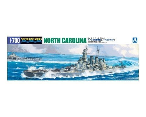 Aoshima 04600 US NAVY BATTLESHIP NORTH CAROLINA 1/700