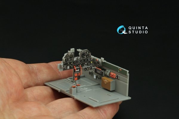 Quinta Studio QD32198 P-47D Thunderbolt Bubbletop Late 3D-Printed coloured Interior on decal paper (Hasegawa) 1/32