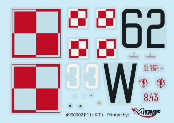 Mirage Hobby 900002 PZL P-11c Samolot myśliwski Pro Kit 1/48