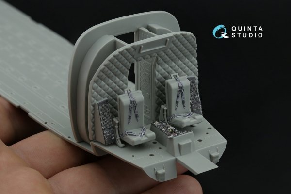 Quinta Studio QD48506 CH-47A 3D-Printed coloured Interior on decal paper (Italeri) 1/48
