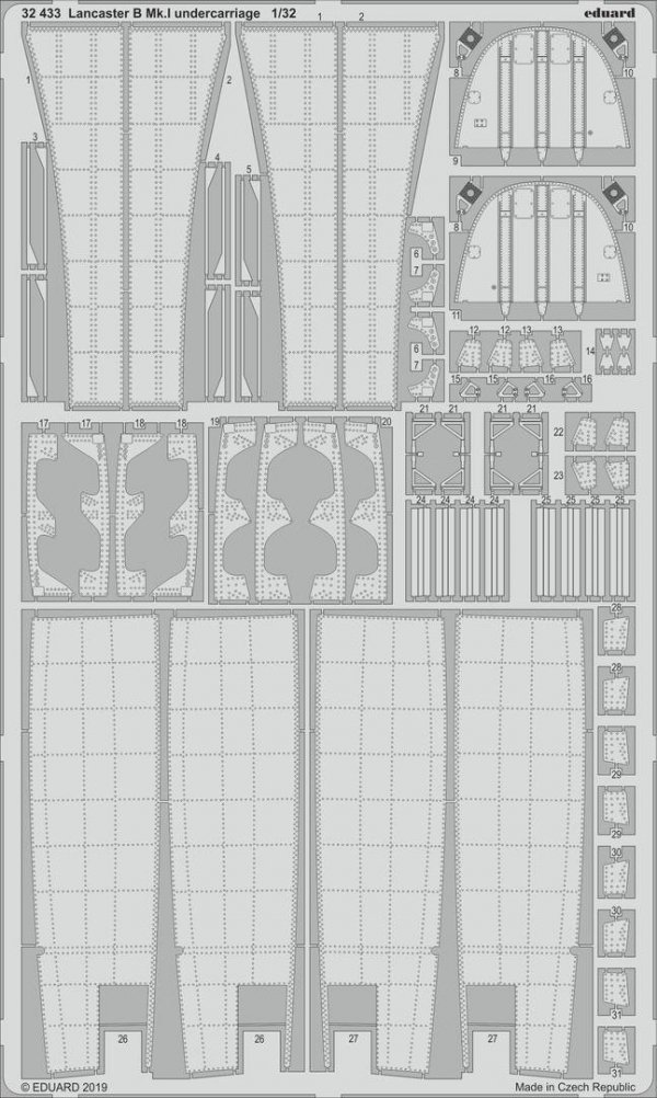 Eduard 32433 Lancaster B Mk. I undercarriage 1/32 HONG KONG MODELS