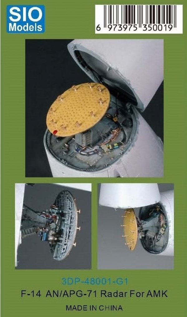 SIO Models 3DP-48001-G1 F-14 AN/APG-71 Radar 1/48