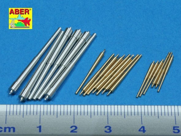 Aber 350L-44 Set of barrels 280mm x 6; 150mm x 8; 105mm x 6 for Admiral Graf Spee class battleships (1:350)