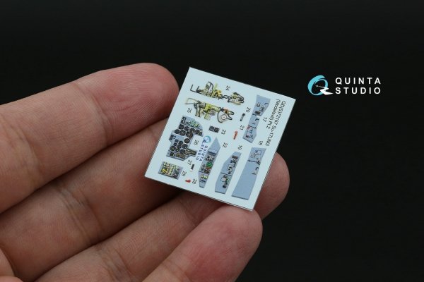 Quinta Studio QD+72167 Su-17UM3 3D-Printed &amp; coloured Interior on decal paper (Modelsvit) (with 3D-printed resin part) 1/72