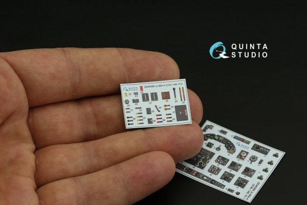 Quinta Studio QD48366 Ju 88A-4 3D-Printed &amp; coloured Interior on decal paper (ICM) 1/48