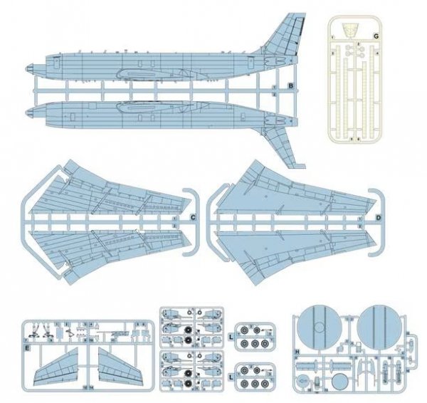 Roden 345 Boeing E-3 Sentry AWACS 1/144