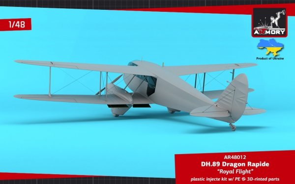 Armory Models 48012 DH.89 Dragon Rapide, Short-Haul Airliner – “Royal Flight” 1/48