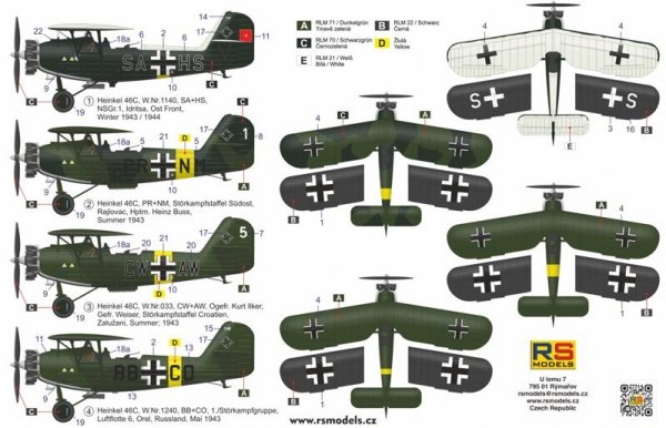 RS Models 92284 Heinkel He-46C Nachtschlacht  1/72