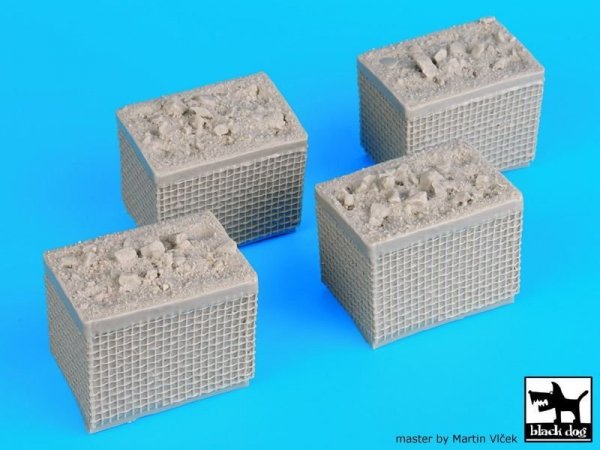 Black Dog D35017 Sandbag armored wall 3 1/35
