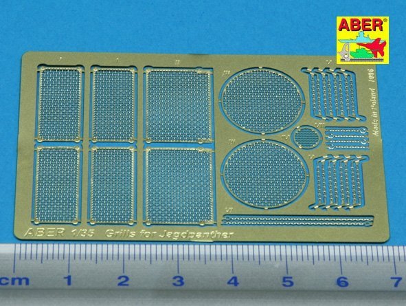 Aber 35G04 Grilles for german self-propelled gun Jagdpanther (1:35)